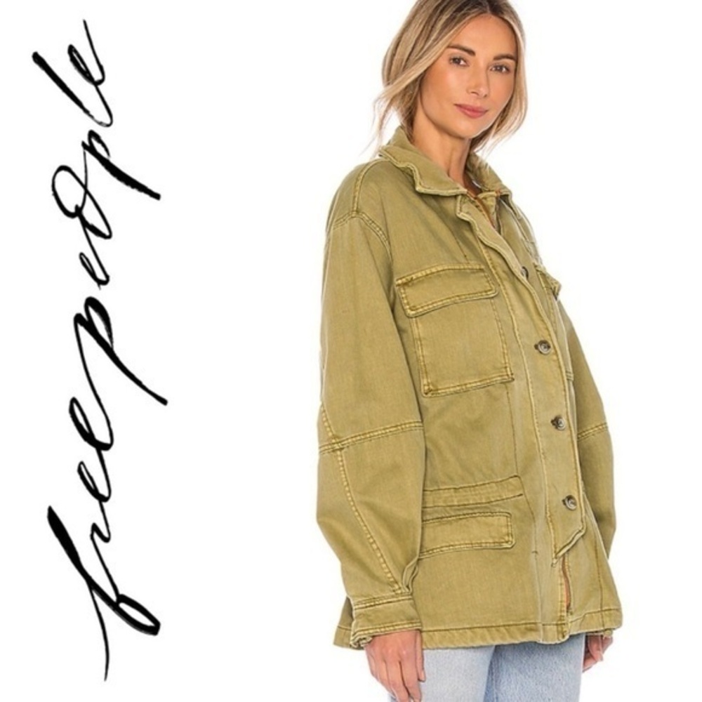 NWT FREE PEOPLE Seize The Day Military Jacket Large